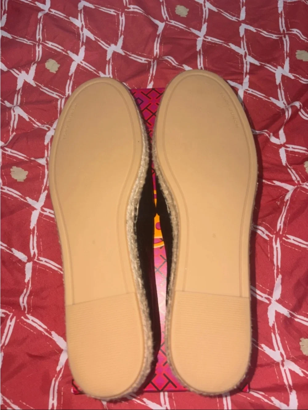 Tory Burch Black Leather Espadrille with Embellished Logo